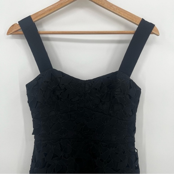 J Crew NWT Black Lattice Lace Fit and Flare Dress - Picture 2 of 14